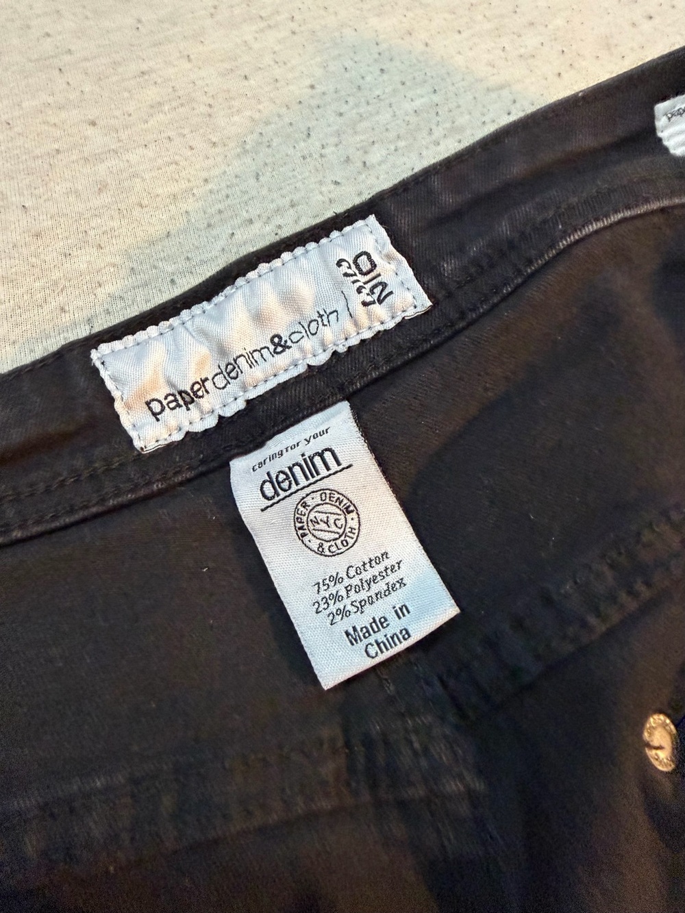 Paper Denim & Cloth Men’s Straight Jeans in Black 30x32
